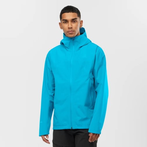 Turquoise Salomon Outline GTX 2.5 Layers Waterproof Men's Shell Jackets | PH 53917E